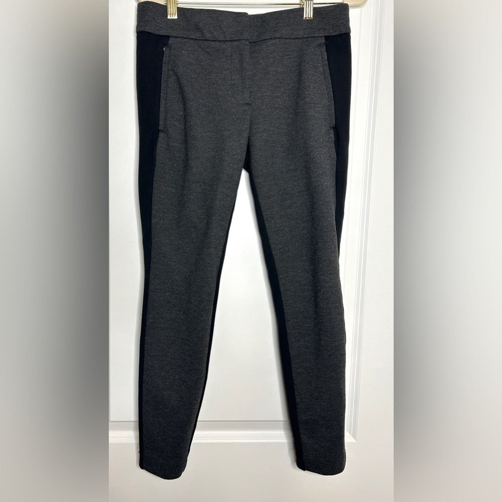 LOFT Charcoal + Black Stretch Pants